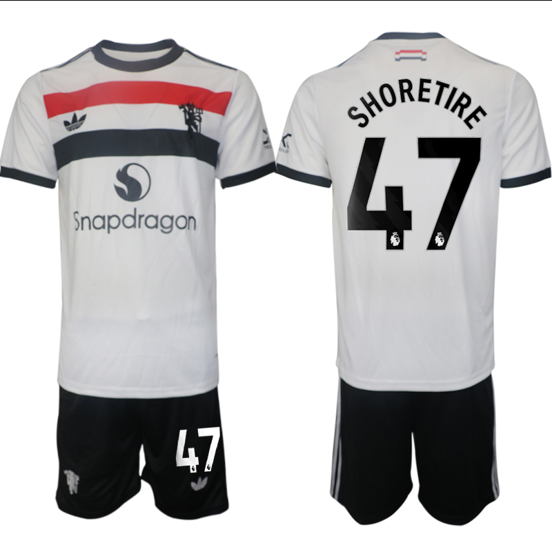 Men 2024-2025 Club Manchester United away white #47 Soccer Jersey